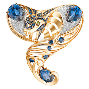 Брошь с бриллиантом АЛЕКСАНДРА Бш160