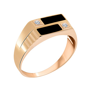 Кольцо мужское из золота Атолл 4162эс10