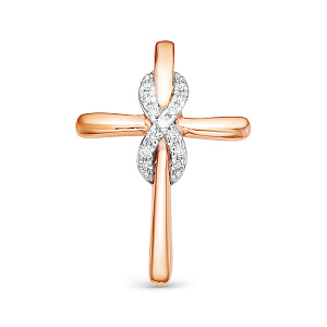 Подвеска крест с бриллиантом Спринг Джеверли 3510-151-01-00