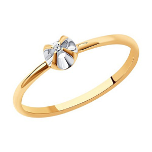 Кольцо помолвочное с бриллиантом SOKOLOV 1012112