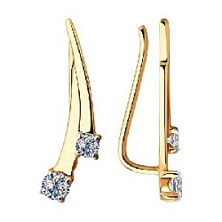 Серьги клаймберы из золота SOKOLOV 028589