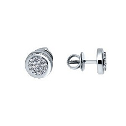 Серьги пуссеты с бриллиантом ГАЛЕРЕЯ ЭКСКЛЮЗИВА 4570030