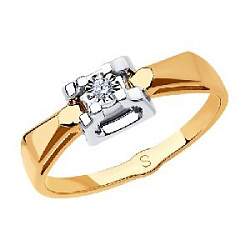 Кольцо помолвочное с бриллиантом SOKOLOV 1011734 №25 10