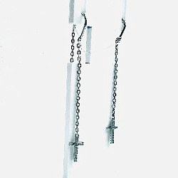 Серьги продежки из серебра СЦП1128В