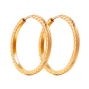 Серьги кольца из серебра Сильвер Лайн с7231ап