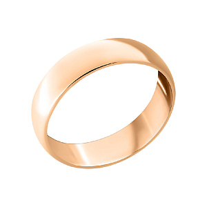 Кольцо обручальное из красного золота Атолл 600-5
