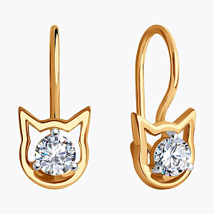 Серьги детские из золота SOKOLOV 0200011