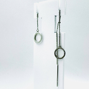 Серьги продежки из серебра СБА2001К