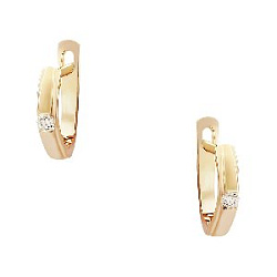 Серьги с бриллиантом ГАЛЕРЕЯ ЭКСКЛЮЗИВА 3570221