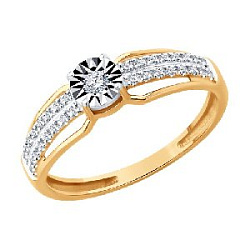 Кольцо помолвочное с бриллиантом SOKOLOV 51-210-02927-1 №25 51