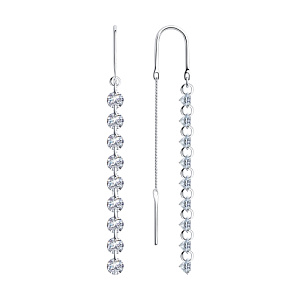 Серьги продежки из серебра SOKOLOV 94023999