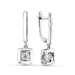 Серьги с бриллиантом grigoriev 02-12-5704-11-00