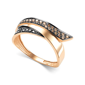 Кольцо с бриллиантом АЛЬКОР 16801-164