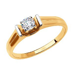 Кольцо помолвочное из золота SOKOLOV 018555