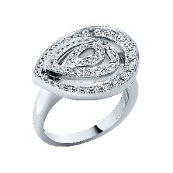 Кольцо с бриллиантом Арт-Модерн 010542-Б