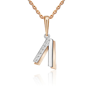 Подвеска буквы из золота Платина 03-3418-Л-401-1111