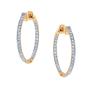 Серьги кольца из золота MAGIC STONES 002-0785-0001-011