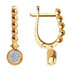 Серьги с бриллиантом SOKOLOV 1021753