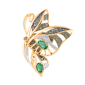 Брошь с бриллиантом АЛЕКСАНДРА БШ096