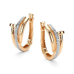 Серьги с бриллиантом АЛЬКОР 26166-100