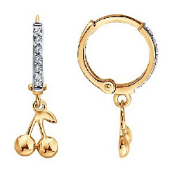 Серьги детские из золота SOKOLOV 0201039