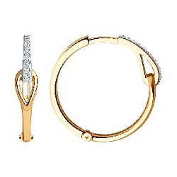 Серьги с бриллиантом SOKOLOV 1021949 №22 15