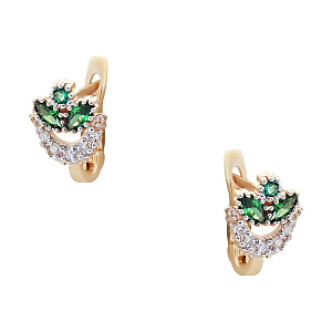 Серьги детские из золота РОСТЗОЛОТО 2115