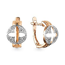 Серьги из золота CORONA с4673
