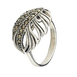 Кольцо из серебра Марказит HR1080