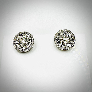 Серьги пуссеты с бриллиантом ГАЛЕРЕЯ ЭКСКЛЮЗИВА 4570372