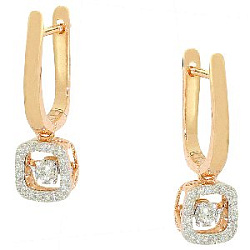 Серьги с бриллиантом Бриант ERI6447ND