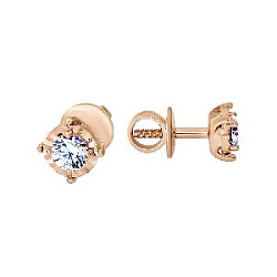 Серьги пуссеты с бриллиантом 3570358d