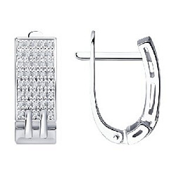 Серьги с бриллиантом SOKOLOV 1021941-3