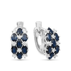 Серьги с бриллиантом ГАЛЕРЕЯ ЭКСКЛЮЗИВА 4570294 C