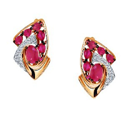 Серьги с бриллиантом АЛЕКСАНДРА 4021893 №21 1