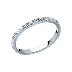 Кольцо обручальное с бриллиантом из белого золота ГАЛЕРЕЯ ЭКСКЛЮЗИВА 4516010