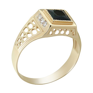 Кольцо мужское из золота Статус 50-48-005