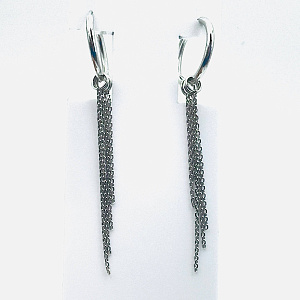 Серьги кольца из серебра KOLIBRI 300657