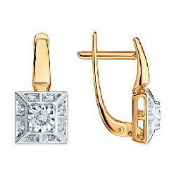 Серьги с бриллиантом SOKOLOV 1021325 №25 399