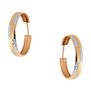 Серьги кольца из золота Магнат А 021015