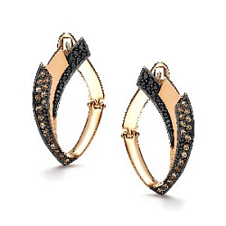 Серьги с бриллиантом АЛЬКОР 26801-164