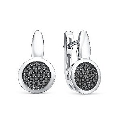 Серьги с бриллиантом 5-6850-106-2Б-Чбр