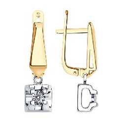 Серьги с бриллиантом SOKOLOV 1021248 №25 37