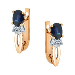 Серьги с бриллиантом Бриант ER0080S