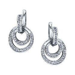 Серьги с бриллиантом Арт-Модерн 020532-Б