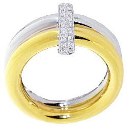 Кольцо с бриллиантом Арт-Модерн 010655-Ж/Б