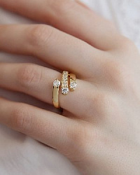 Кольцо с бриллиантом Арт-Модерн 010595-Ж