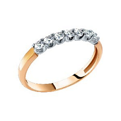 Кольцо обручальное с бриллиантом ГАЛЕРЕЯ ЭКСКЛЮЗИВА 3510319