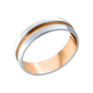Кольцо обручальное из комбинированного золота Крымский ЮЗ 7221258/2(10147/2)