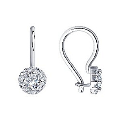Серьги детские из серебра SOKOLOV 94-120-00670-1